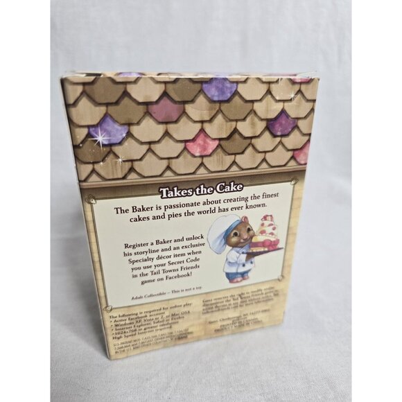 Ganz Tail Towns Friends BAKER Collectible Figurine- Sealed Box And Code - Picture 4 of 5